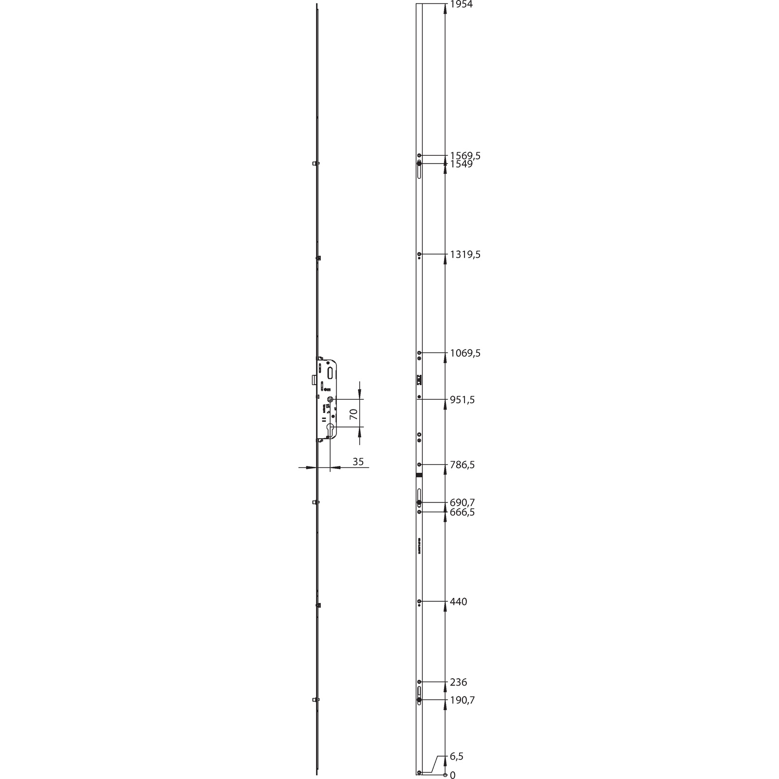 Winkhaus Getriebe GR-OF-A 2200 D35 SL